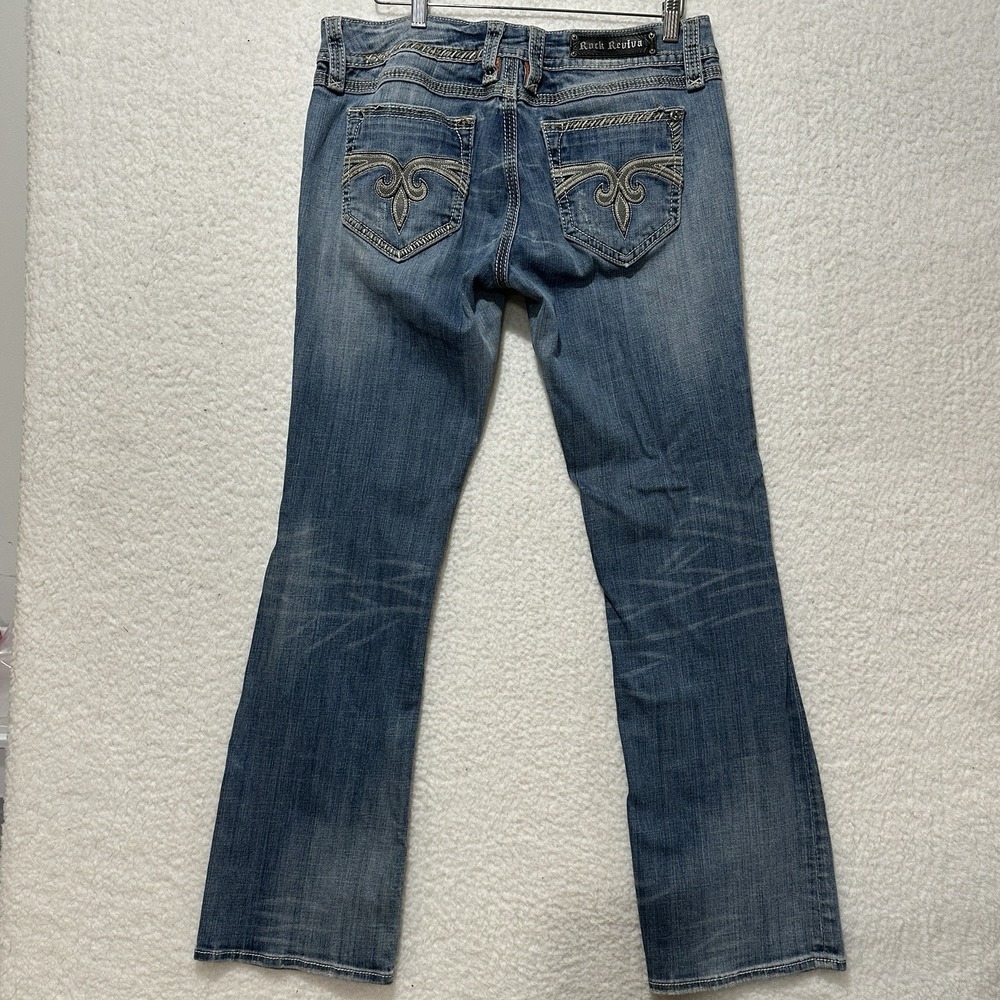 Rock Revival Blake Easy Boot Stretch Denim Blue Jeans Women's Size 32